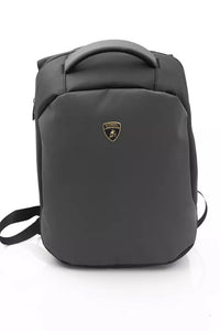 Thumbnail for Sleek Gray Nylon Backpack with Logo Detail