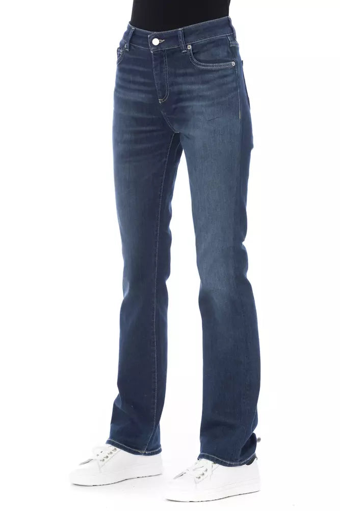Tricolor Accent Designer Jeans