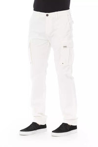 Thumbnail for Chic White Cargo Trousers - Tailored Fit & Stretch