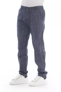 Thumbnail for Sleek Blue Chino Trousers For Men