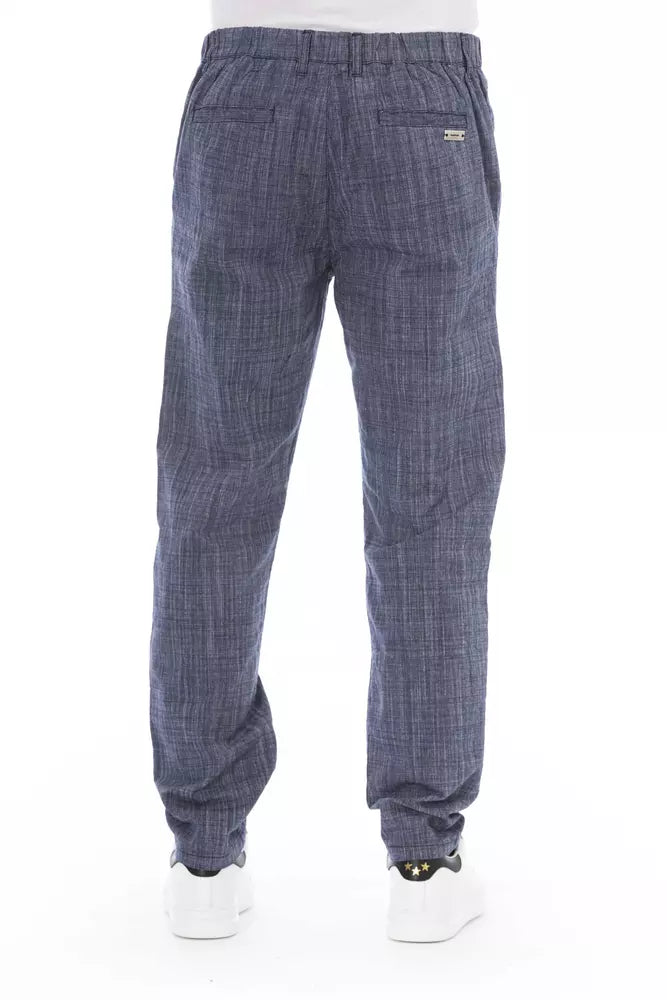 Sleek Blue Chino Trousers For Men