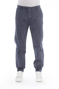 Thumbnail for Sleek Blue Chino Trousers For Men