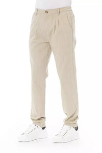 Thumbnail for Elegant Beige Cotton Chino Trousers