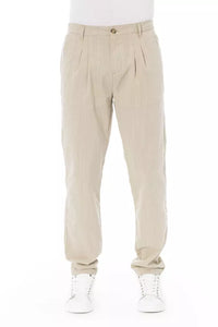 Thumbnail for Elegant Beige Cotton Chino Trousers