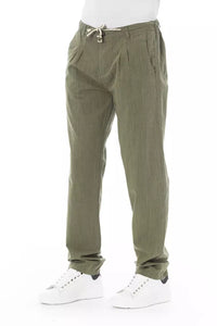 Thumbnail for Elegant Cotton Chino Trousers in Army Green