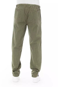 Thumbnail for Elegant Cotton Chino Trousers in Army Green