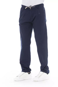 Thumbnail for Elegant Blue Cotton Chino Trousers