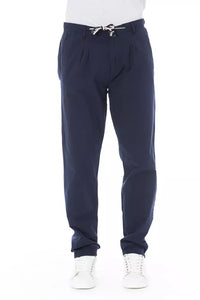 Thumbnail for Elegant Blue Cotton Chino Trousers