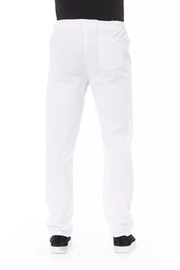 Thumbnail for Elegant White Cotton Chino Trousers