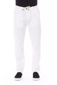 Thumbnail for Elegant White Cotton Chino Trousers