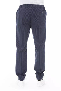 Thumbnail for Chic Blue Chino Trousers with Drawstring