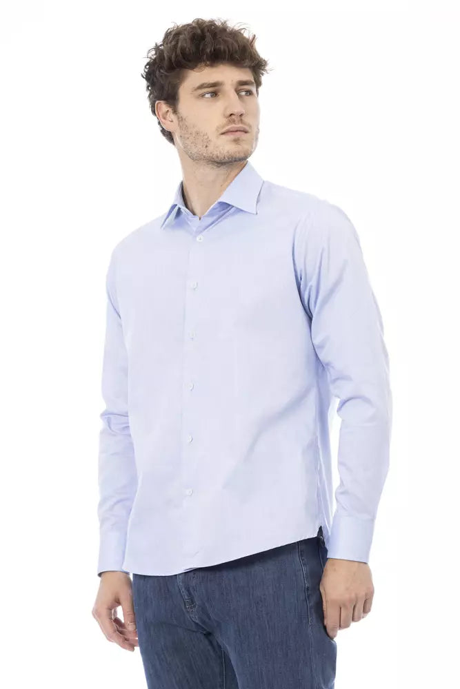 Elegant Light Blue Italian Dress Shirt