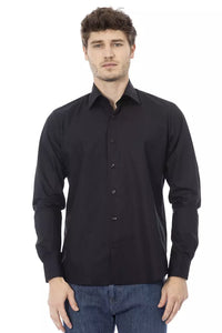Thumbnail for Elegant Black Italian Collar Shirt