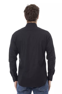 Thumbnail for Elegant Black Italian Collar Shirt
