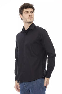 Thumbnail for Elegant Black Italian Collar Shirt