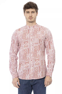 Thumbnail for Elegant Crimson Mandarin Collar Shirt