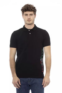 Thumbnail for Classic Black Cotton Polo with Chic Embroidery