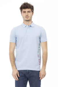 Thumbnail for Chic Light Blue Embroidered Polo Shirt