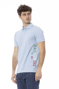 Thumbnail for Chic Light Blue Embroidered Polo Shirt