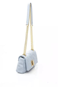 Thumbnail for Elegant Light Blue Shoulder Bag with Golden Accents