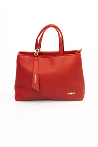 Thumbnail for Elegant Red Shoulder Bag with Golden Accents