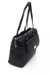 Thumbnail for Elegant Black Shoulder Bag with Golden Accents