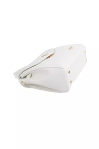 Thumbnail for Elegant White Shoulder Bag with Golden Accents