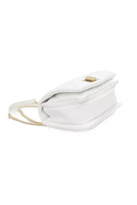 Thumbnail for Elegant White Shoulder Bag with Golden Accents