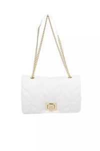 Thumbnail for Elegant White Shoulder Bag with Golden Accents