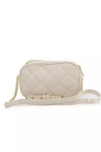 Thumbnail for Beige Double Compartment Shoulder Bag with Golden Accents