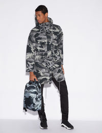 Thumbnail for Camouflage Grey Hooded Trench Revolution