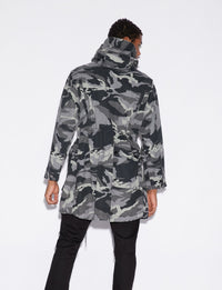 Thumbnail for Camouflage Grey Hooded Trench Revolution