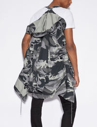 Thumbnail for Camouflage Grey Hooded Trench Revolution