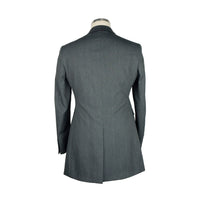Thumbnail for Elegant Gray Wool Blend Men's Short Coat