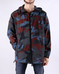 Thumbnail for Camo Texture Hooded Jacket in Gray