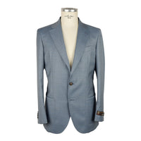 Thumbnail for Elegant Summer Men's Light Blue Wool Jacket