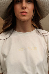 Thumbnail for Chic White Logo Tee