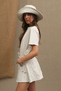 Thumbnail for Chic White Logo Tee