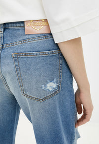 Thumbnail for Chic Distressed Love Moschino Jeans