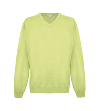 Thumbnail for Elegant Yellow Cashmere V-Neck Sweater