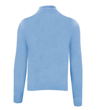 Thumbnail for Elegant Ice Blue Cashmere High Collar Sweater