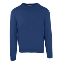 Thumbnail for Elegant Blue Wool-Cashmere Sweater