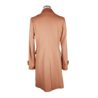 Thumbnail for Elegant Beige Wool Coat with Golden Buttons