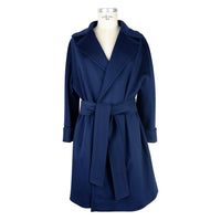 Thumbnail for Elegant Wool Vergine Blue Women's Coat