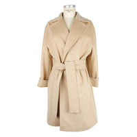 Thumbnail for Elegant Beige Wool Women's Coat