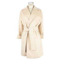 Thumbnail for Elegant Wool Vergine Beige Women's Coat