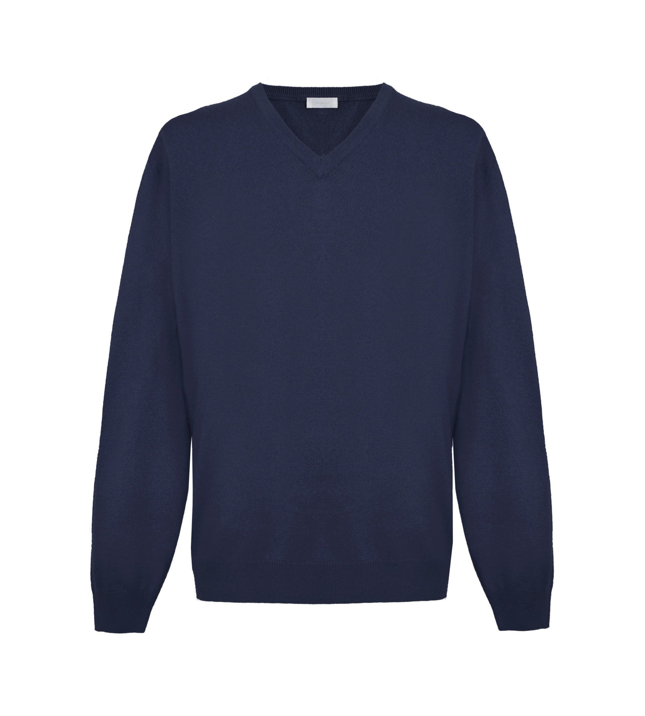 Plush Cashmere V-Neck Sweater in Diesel Blue