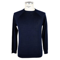 Thumbnail for Elegant Blue Cashmere Blend Crewneck Sweater