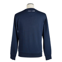 Thumbnail for Chic Blue Crewneck Cotton Blend Sweater