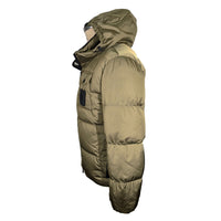 Thumbnail for Iridescent Green Quilted Down Jacket